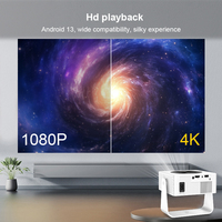 Mini projecteur T1 Pro en promotion, Android 13, 1+8 Go, prise en charge 4K, LCD 720P, mise au point électrique, Wi-Fi double bande, projecteur de cinéma intelligent portable