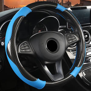 Funda de Volante de Cuero PU de Lujo BLA de 4 Brazos y 15 Pulgadas, Kit Antideslizante Elástico para Autos Audi Modelo 010, Repuesto para Hombres y Mujeres - Product Image 1