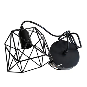 Lampe suspendue géométrique moderne en métal <span class=keywords><strong>noir</strong></span>, style industriel, en <span class=keywords><strong>fer</strong></span> <span class=keywords><strong>forgé</strong></span>, pour intérieur, table à manger, balcon – Approvisionnement direct usine - Product Image 3
