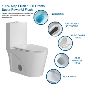 Sanitaire keramiek toiletten, één geheel, goud-wit gekleurd, Gold Line Design. - Product Image 3