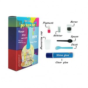 Kit de slime en plastique simple à faire soi-même avec colle et pigments, 100 pièces, jouet éducatif pour soulager le stress - Product Image 4