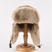 Gorro de aviador unisex de felpa gruesa para invierno, estilo Ushanka, a prueba de viento, cálido, con protección para las orejas, ideal para montar a caballo.