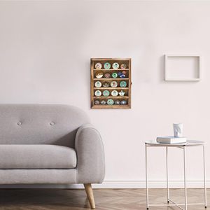 Wholesale Modern Multifunction Wood Shadow Box Frame Removable Shelves OEM ODM Custom Logo Transparent Storage - Product Image 2