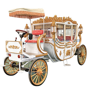 Calèche électrique royale victorienne blanche avec auvent pliable pour le tourisme et les transports spéciaux - Product Image 2