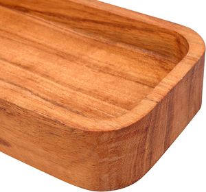 Bandeja de Servir de Madera de Acacia con Compartimentos Separados y Tazón de Cerámica para Salsas, para Servir Papas Fritas, Nachos, Queso, Frutas, Aperitivos - Product Image 3