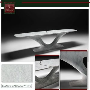 Table à manger en marbre blanc <span class=keywords><strong>Bianca</strong></span> Carrara GOLDKING, pierre naturelle, finition lustrée anti-décoloration, villas élégantes, restaurants gastronomiques - Product Image 3