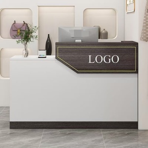 Mostrador de Recepción, Mostrador para Caja y Comercio Minorista, Mesa de Recepción Minimalista de Madera, Muebles de Oficina Personalizables - Product Image 4