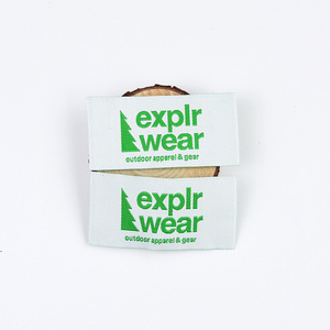 Popular Washable Recycled Custom Luxury <strong>White</strong> Woven Clothing Tags Logo Labels for T <strong>Shirt</strong> Polo Clothing - Product Image 3