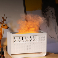 Humidificateur d'air domestique portable USB en plastique, marque YS, avec fonction de bruit blanc, musique apaisante pour le sommeil et diffuseur d'aromathérapie à flamme