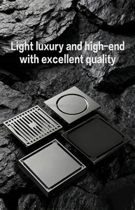 4 inç Modern ev banyo sifonları duş süzgeç paslanmaz çelik yağmur suyu döşeme süzgeci  koku kontrolü ile - Product Image 5