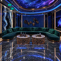 Banquette Courbe Modulaire en Velours Vert pour Bar, Boîte de Nuit, Hôtel, Club, Salon – Personnalisable OEM ODM – Fabricant Grossiste