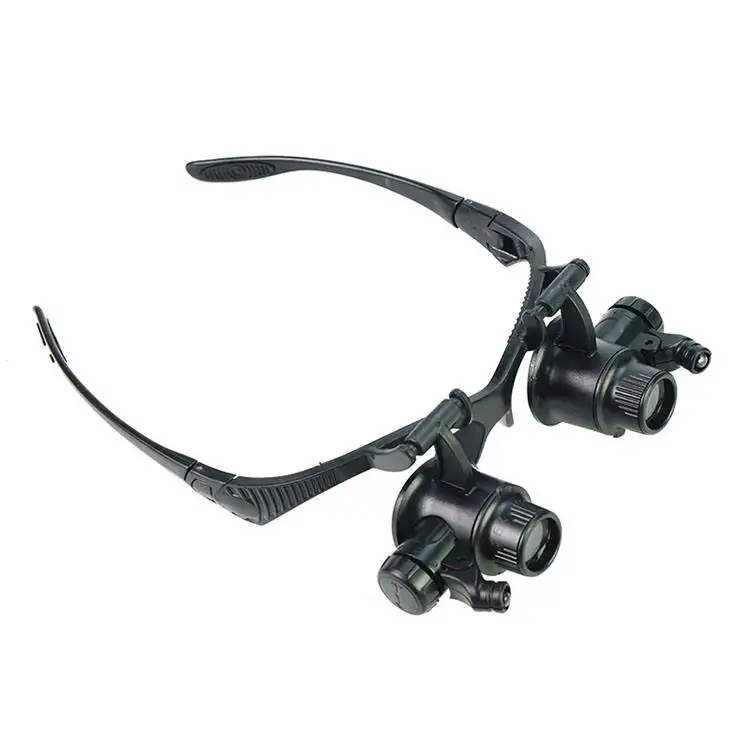 10X 15X 20X 25X lente d'ingrandimento per occhiali lente d'ingrandimento LED per gioielliere lente d'ingrandimento per la riparazione dell'orologio