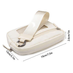 Mini <strong>Zip</strong> <strong>Around</strong> Dual Pouch Wristlet With Straps Wristlet Keychain Wallet for Women Coin <strong>Purse</strong> <strong>Small</strong> Cute for Teen Girl - Product Image 3