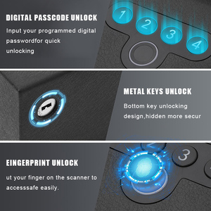 Bán Buôn Kỹ Thuật Số Khóa An Ninh An Toàn Hộp An Ninh Cơ Khí Thép Kim Loại Chống Cháy An Toàn - Product Image 3