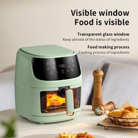 Four intelligent commercial 4,5 L avec écran tactile, friteuse à air multifonctionnelle, friteuse électrique à économie d'énergie, revêtement PTFE