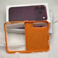 Coque arrière pliable magnétique à clipser en silicone liquide intégré avec axe central, vente en gros d'usine BAILI pour iPhone Duo