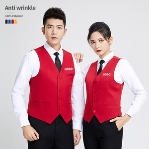 <span class=keywords><strong>Chaleco</strong></span> formal <span class=keywords><strong>de</strong></span> trabajo con logotipo personalizado al por mayor, antiarrugas, antipilling, anticontracción, para Asistente <span class=keywords><strong>de</strong></span> hotel y supermercado - Product Image 1