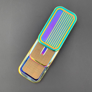 New tím đầy màu sắc bấm vào Báo Chí lo lắng giảm căng thẳng <span class=keywords><strong>EDC</strong></span> <span class=keywords><strong>Fidget</strong></span> trượt 3 lớp magnetictriple đẩy kim loại thần tài đồ chơi - Product Image 5