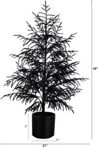 Arbre de Noël artificiel d'Halloween de 48 pouces de haute qualité et écologique Real Touch Black Norfolk Pine PE Material for Halloween - Product Image 2