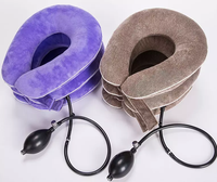 Dispositif médical de traction cervicale gonflable en flanelle semi-rigide personnalisé de haute qualité, réglable, confortable et léger