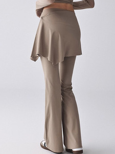 Pantalones de Yoga de Cintura Alta para Mujer, Talla Grande, Levanta Glúteos, Culottes Largos, Cintura Elástica, Resistentes a las Arrugas, Nailon/Spandex - Product Image 4