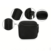 Pochette zippée en néoprène avec logo personnalisé et mousqueton, étui de rangement portable pour accessoires technologiques