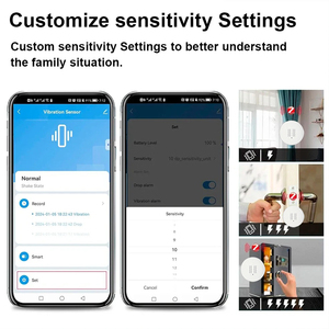 Sensor de Vibración Zigbee SIXWGH, Alarma Inteligente de Caída, Sensibilidad Ajustable, Notificación en Tiempo Real, Compatible con Tuya, Alexa y <span class=keywords><strong>Google</strong></span> - Product Image 2