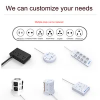 Multiprise de protection contre les surtensions à 18 prises, norme européenne, avec câblage domestique compatible CN/EU