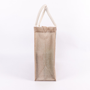 Fashion Custom Linen Handbags Reusable Eco-Friendly Outdoor Shopping Jute <strong>Bag</strong> with Logo - Product Image 4