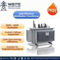 Transformator Celup Minyak 500kVA 13.8kV 480V 60Hz Tiga Fasa Gulungan Tembaga Bersertifikasi UL ANSI C57 DOE Efisien untuk Pusat Data