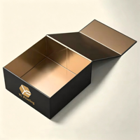 Emballage personnalisé de qualité supérieure, boîte noire personnalisée, emballage d'expédition en carton rigide pour bougies de luxe, boîte cadeau pliante magnétique