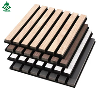 Panneau acoustique moderne en MDF et fibres de polyester, lattes en bois, écologique, isolation phonique, épaisseur 21 mm, réduction du bruit 1.1