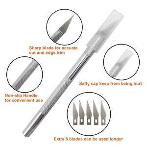 Kunaisi kim loại nghệ thuật dao 5 phụ tùng Blades khắc <span class=keywords><strong>Craft</strong></span> graver dao - Product Image 3