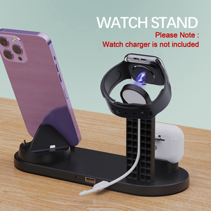 แท่นชาร์จ 4 in 1 รูปตัว Y สำหรับ iPhone, AirPods, สมาร์ทวอทช์ และโทรศัพท์มือถือแบบ Type C พร้อมพอร์ต <span class=keywords><strong>USB</strong></span>-C เพิ่มเติม - Product Image 4