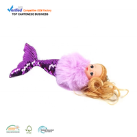 Porte-clés Pom Pom personnalisé en métal, porte-clés en peluche pour cadeau