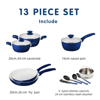 Set di pentole e padelle da cucina antiaderenti in alluminio pressato all'ingrosso TMAI 8 pezzi