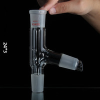 Adaptateur de tête de distillation en verre borosilicate de haute qualité pour laboratoire, 75 degrés
