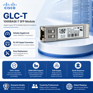 โมดูลทองแดง Cisco GLC-T SFP เป็น RJ45 10/100/1000Mbps ออโต้ MDI/MDIX ตัวรับส่งสัญญาณกิกะบิต SFP รุ่นฐาน - Product Image 4