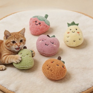 لعبة قطط تفاعلية لطيفة وناعمة على شكل فاكهة محشوة بالنعناع البري للقطط الصغيرة - Product Image 2