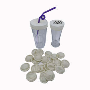 Getränkeschutz: <span class=keywords><strong>Latex</strong></span>-Getränkeabdeckungen mit Strohhalmöffnung – Passend für alle Tassengrößen – Cup Condoms zur Vorbeugung von Drink Spiking - Product Image 6