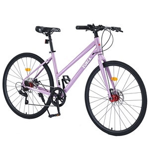 Bicicleta de Carretera ZUKKA 700C para Adultos, 7 Velocidades, Bicicleta Híbrida Unisex con Cuadro de Acero y <span class=keywords><strong>Frenos</strong></span> de Disco, Múltiples Colores - Product Image 4