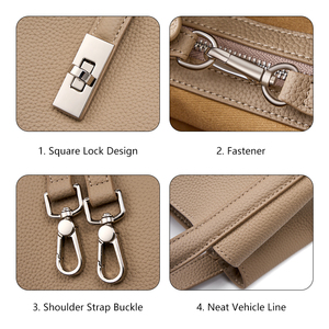Sac Seau <span class=keywords><strong>Cuir</strong></span> Véritable Femme Quiet Luxury Structuré <span class=keywords><strong>Cuir</strong></span> Pleine Fleur Sac à Main Créateur Usine Grossiste Sac à main pour femme - Product Image 6