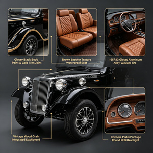 Carro Eléctrico Vintage de 4-5 Plazas, Estilo Carrito de Golf, Vehículo Retro para Comunidades y Villas de Retiro, Cero Emisiones - Product Image 3