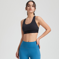 Soutien-gorge de sport OEM personnalisé avec logo, moniteur de fréquence cardiaque, capteur HRM en temps réel, dos nageur à bretelles, soutien-gorge de yoga à fort impact pour femme