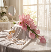 Sac de mariage élégant en forme de lys Calla avec poignée en perles tissées à la main, en plastique et perles, design artisanal, nouvelle arrivée