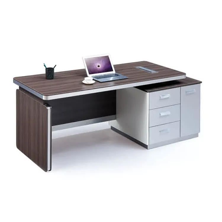 Koyu renk lüks 2000mm ve 1800mm büyük boy CEO modern ofis masası