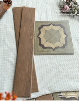 Ubin Lantai Porselen Motif Kayu Dekoratif 200x200 dari Produsen Langsung, Ubin Lantai Hijau Artistik Maroko Matte