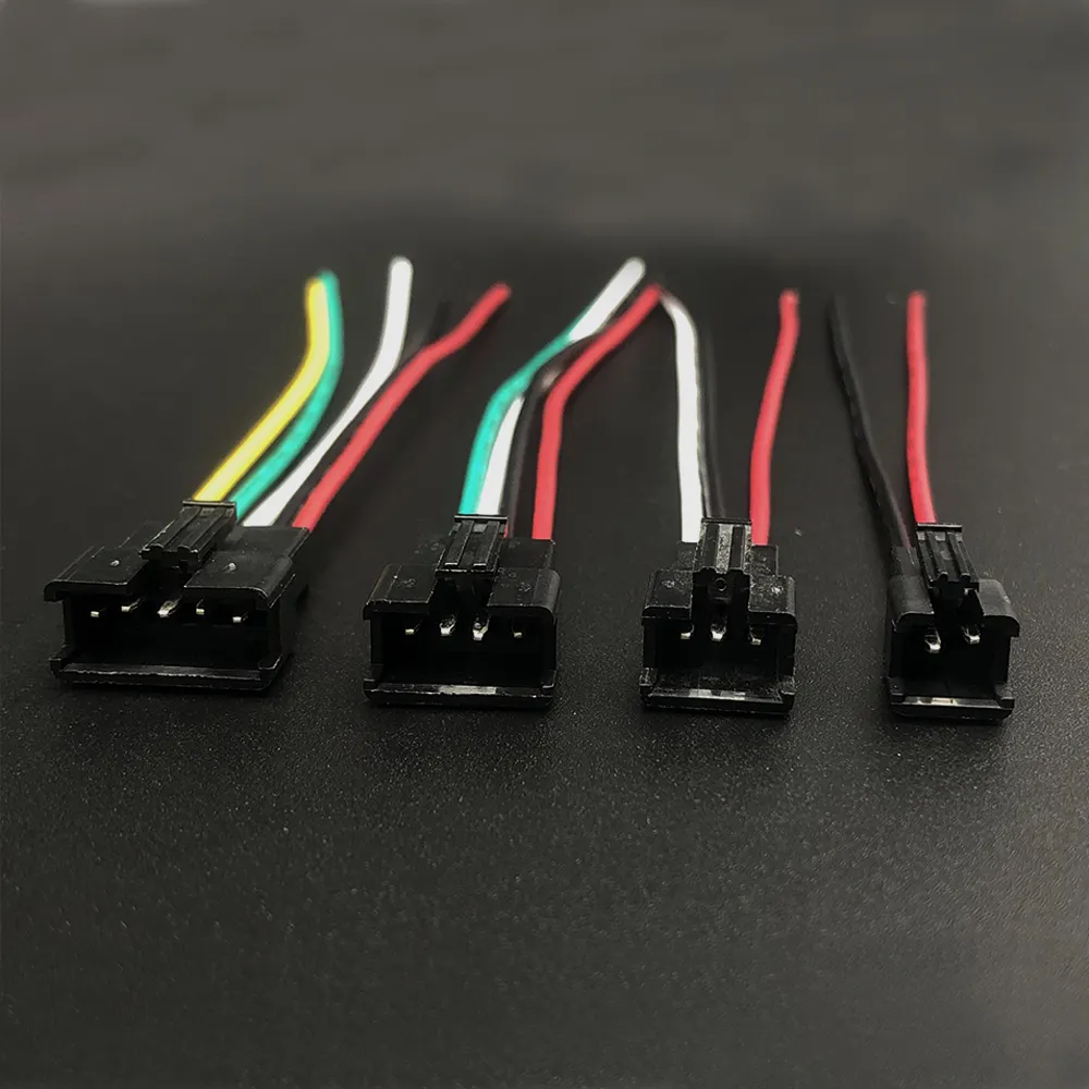 SM Four Terminal Wire Female Head 2.54 Pitch LED Light Bar Connecting Automotive Electronic Wiring Harness