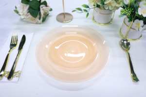 Plateau jetable de 13' pour les fêtes de Noël, Thanksgiving, assiettes en <span class=keywords><strong>plastique</strong></span> résistantes pour les fêtes, les mariages et les anniversaires, les événements - Product Image 5