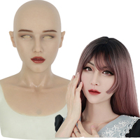 Masque féminin réaliste en silicone MAY, masque facial en silicone à peau réelle, masque de tête féminin en silicone, masque facial pour travestis